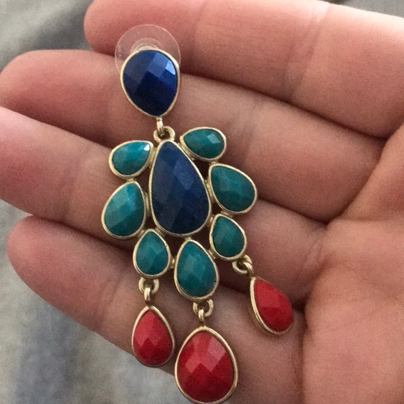 multi-colored statement earrings - Picture 2 of 3